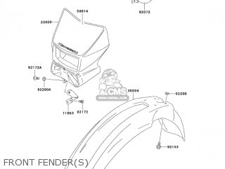 FRONT FENDER(S) - KLX400B2 2004 USA CALIFORNIA CANADA