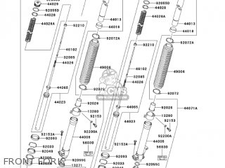 FRONT FORK - KLX400B2 2004 USA CALIFORNIA CANADA
