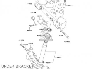 UNDER BRACKET - KLX400B2 2004 USA CALIFORNIA CANADA