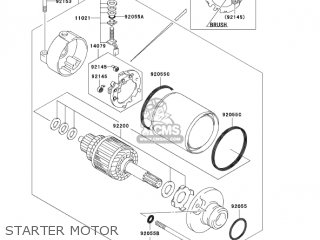 STARTER MOTOR - KLX400B2 2004 USA CALIFORNIA CANADA