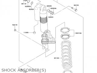 SHOCK ABSORBER(S) - KLX400B2 2004 USA CALIFORNIA CANADA