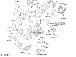 FRAME - KLX400B2 2004 USA CALIFORNIA CANADA