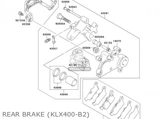 REAR BRAKE (KLX400-B2) - KLX400B2 2004 USA CALIFORNIA CANADA