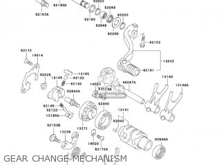 GEAR CHANGE MECHANISM - KLX400B2 2004 USA CALIFORNIA CANADA