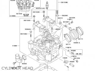 CYLINDER HEAD - KLX400B2 2004 USA CALIFORNIA CANADA