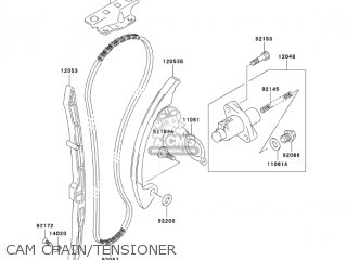 CAM CHAIN/TENSIONER - KLX400B2 2004 USA CALIFORNIA CANADA