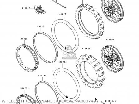 WHEELS/TIRES@(&NAMI.JKALXEA1 PA000749) - KLX650A1 1993 USA CALIFORNIA CANADA