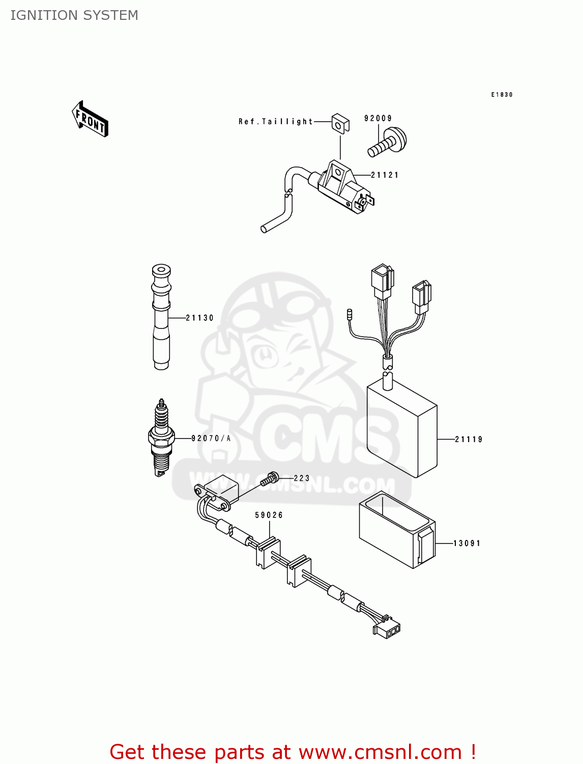 IGNITION SYSTEM KLX650A1 KLX650R 1993 EUROPE
