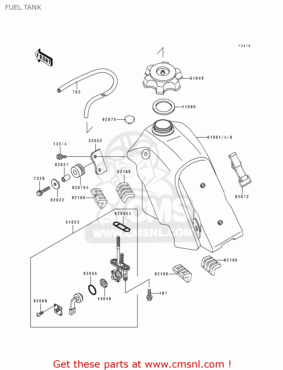 FUEL TANK KLX650A1 KLX650R 1993 EUROPE