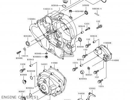 ENGINE COVER(S) - KLX650A1 KLX650R 1993 EUROPE