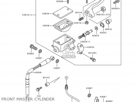 FRONT MASTER CYLINDER - KLX650A1 KLX650R 1993 EUROPE