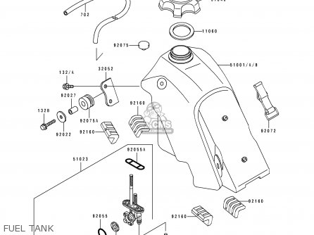 FUEL TANK - KLX650A1 KLX650R 1993 EUROPE