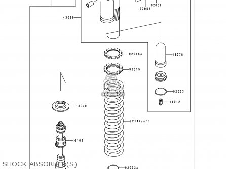 SHOCK ABSORBER(S) - KLX650A2 1994 USA CALIFORNIA CANADA
