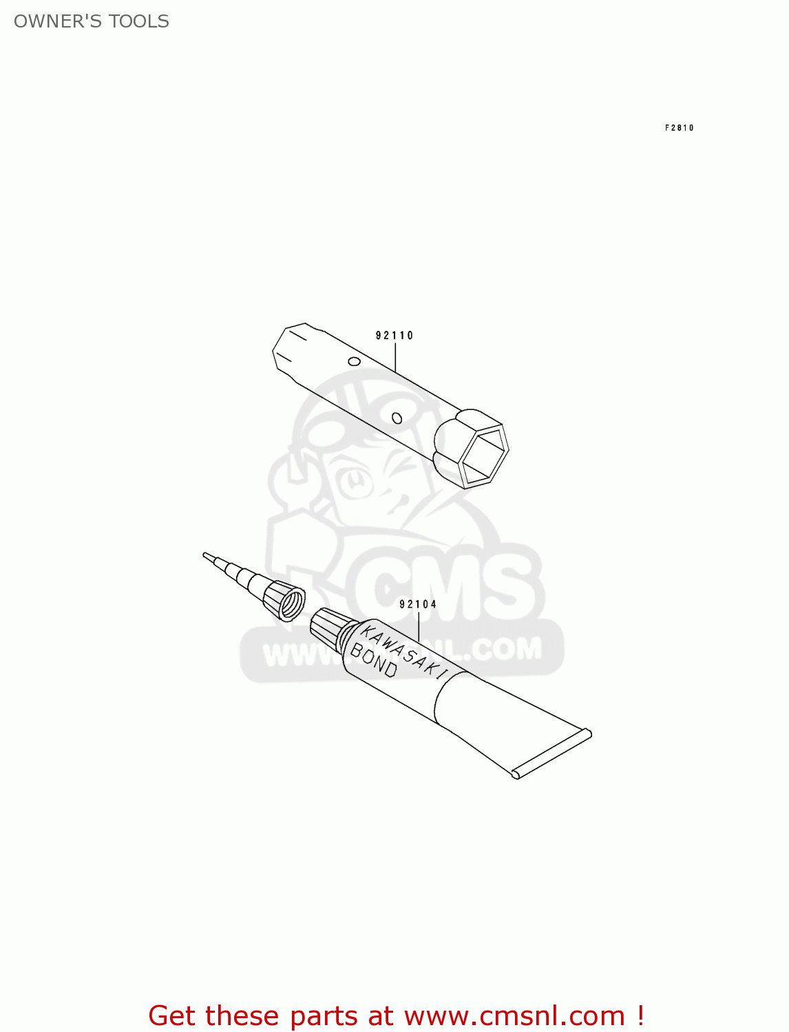OWNER'S TOOLS KLX650A2 KLX650R 1994 EUROPE
