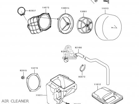 AIR CLEANER - KLX650A2 KLX650R 1994 EUROPE
