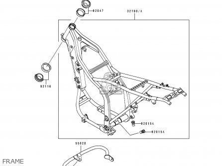 FRAME - KLX650A2 KLX650R 1994 EUROPE