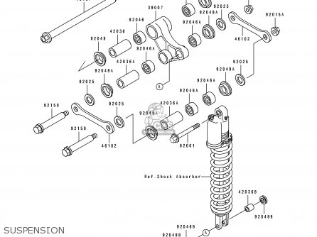 SUSPENSION - KLX650A2 KLX650R 1994 EUROPE