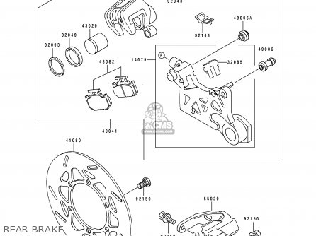 REAR BRAKE - KLX650A2 KLX650R 1994 EUROPE