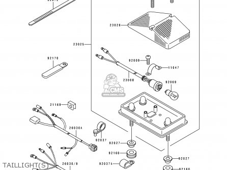 TAILLIGHT(S) - KLX650A2 KLX650R 1994 EUROPE