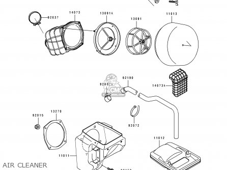 AIR CLEANER - KLX650A3 1995 USA CALIFORNIA CANADA