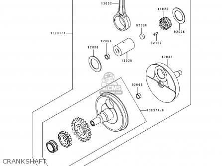 CRANKSHAFT - KLX650A3 1995 USA CALIFORNIA CANADA
