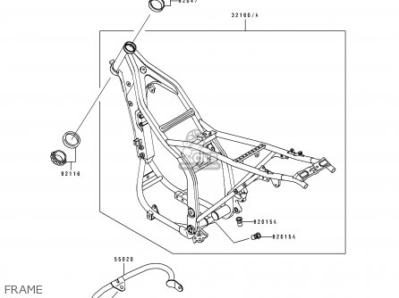 FRAME - KLX650A3 1995 USA CALIFORNIA CANADA