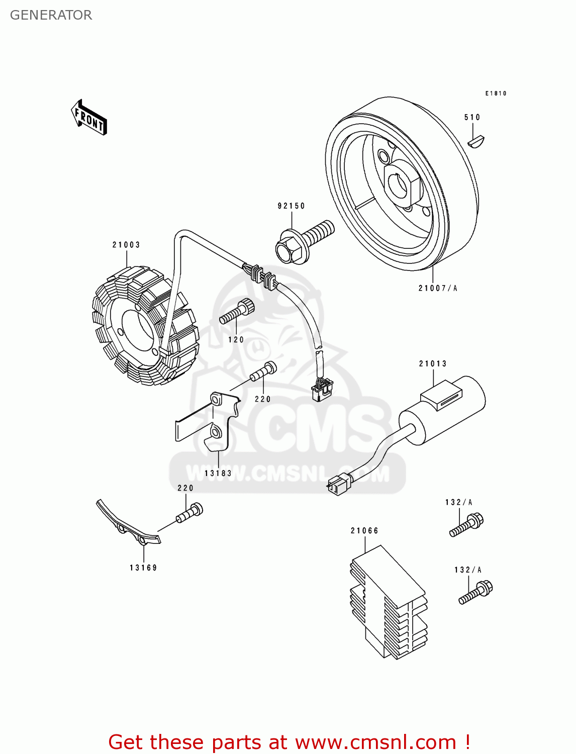 GENERATOR KLX650A3 KLX650R 1995 EUROPE FR