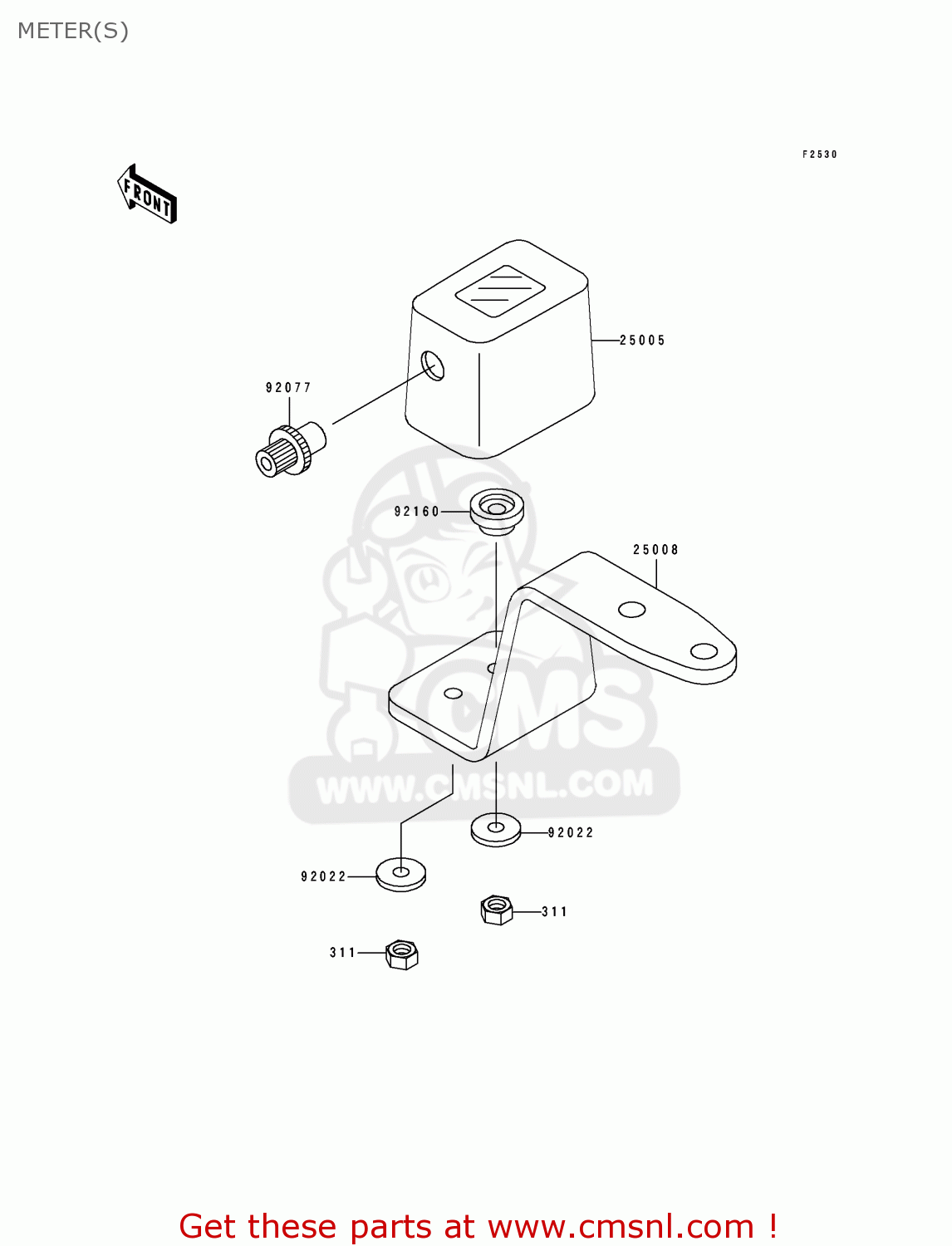 METER(S) KLX650A3 KLX650R 1995 EUROPE FR