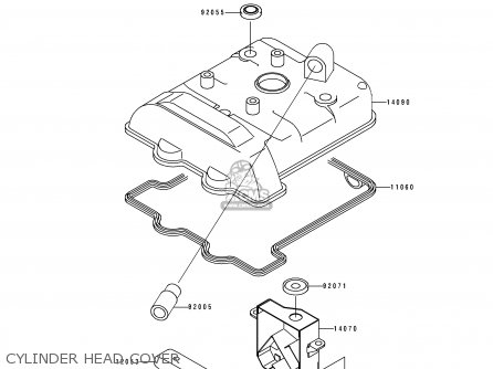 CYLINDER HEAD COVER - KLX650A3 KLX650R 1995 EUROPE FR