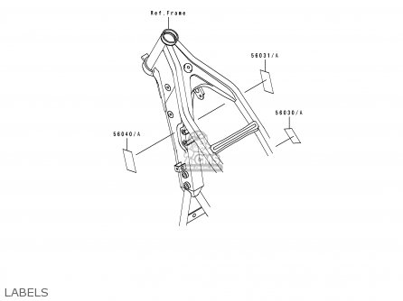 LABELS - KLX650A3 KLX650R 1995 EUROPE FR