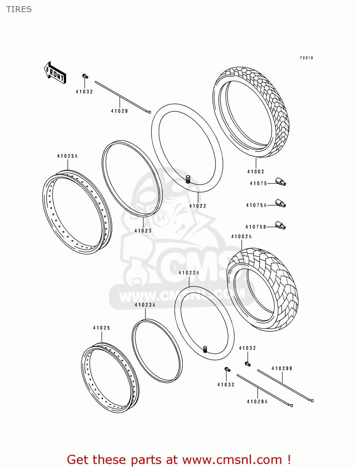 TIRES KLX650C1 1993 EUROPE UK FR NL AR FG GR IT SD SP ST