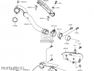 MUFFLER(S) - KLX650C1 1993 EUROPE UK FR NL AR FG GR IT SD SP ST