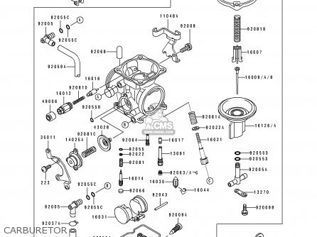 CARBURETOR - KLX650C1 1993 EUROPE UK FR NL AR FG GR IT SD SP ST