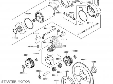 STARTER MOTOR - KLX650C1 1993 USA CALIFORNIA