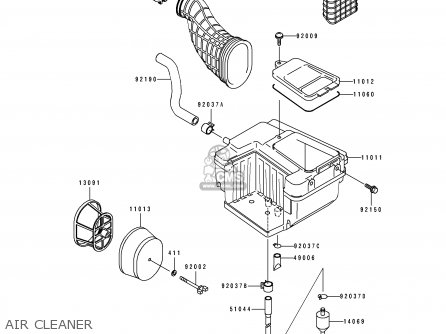 AIR CLEANER - KLX650C2 1994 EUROPE UK FR NL AR FG GR IT NR SP ST