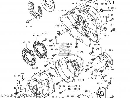 ENGINE COVER(S) - KLX650C2 1994 EUROPE UK FR NL AR FG GR IT NR SP ST
