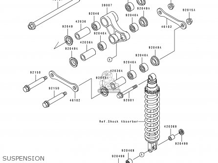 SUSPENSION - KLX650C2 1994 EUROPE UK FR NL AR FG GR IT NR SP ST