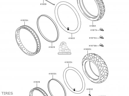 TIRES - KLX650C2 1994 EUROPE UK FR NL AR FG GR IT NR SP ST
