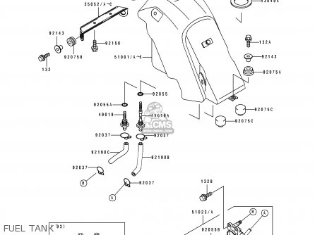 FUEL TANK - KLX650C2 1994 EUROPE UK FR NL AR FG GR IT NR SP ST