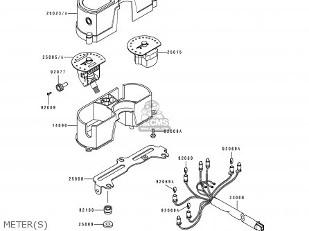 METER(S) - KLX650C2 1994 EUROPE UK FR NL AR FG GR IT NR SP ST