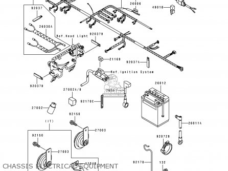 CHASSIS ELECTRICAL EQUIPMENT - KLX650C2 1994 EUROPE UK FR NL AR FG GR IT NR SP ST
