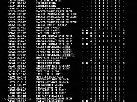 1993 KLX650-C1    H8 EBONY - KLX650C2 1994 EUROPE UK FR NL AR FG GR IT NR SP ST