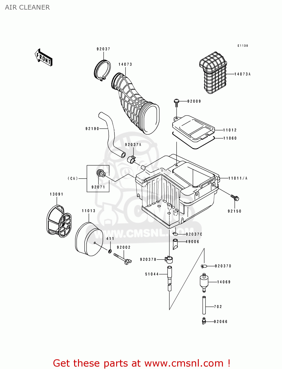 AIR CLEANER KLX650C2 1994 USA CALIFORNIA