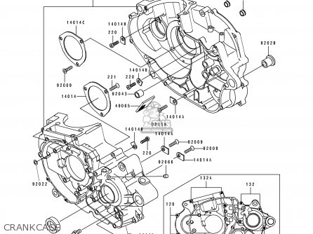 CRANKCASE - KLX650C2 1994 USA CALIFORNIA