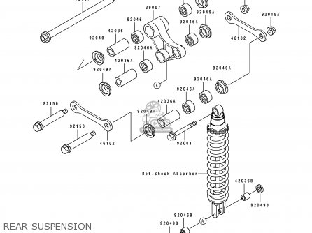 REAR SUSPENSION - KLX650C2 1994 USA CALIFORNIA