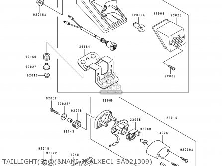 TAILLIGHT(S)@(&NAMI.JKALXEC1 SA021309) - KLX650C2 1994 USA CALIFORNIA