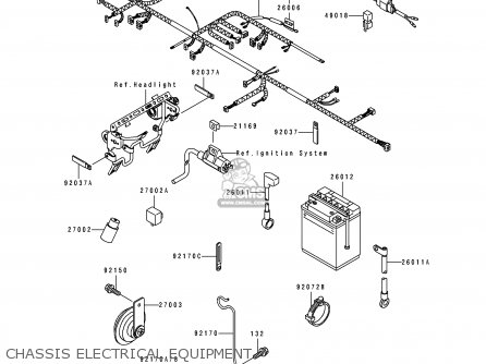 CHASSIS ELECTRICAL EQUIPMENT - KLX650C2 1994 USA CALIFORNIA
