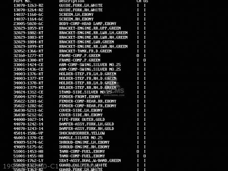 1993 KLX650-C1    H8 EBONY - KLX650C2 1994 USA CALIFORNIA