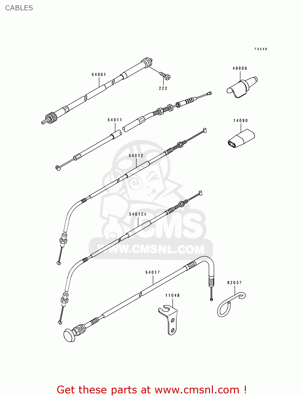 CABLES KLX650C3 1995 EUROPE FR NL AR FG GR IT SP ST