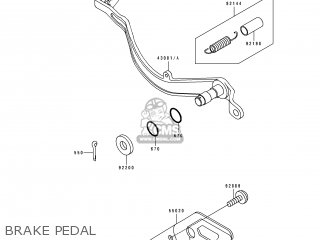 BRAKE PEDAL - KLX650C3 1995 EUROPE FR NL AR FG GR IT SP ST